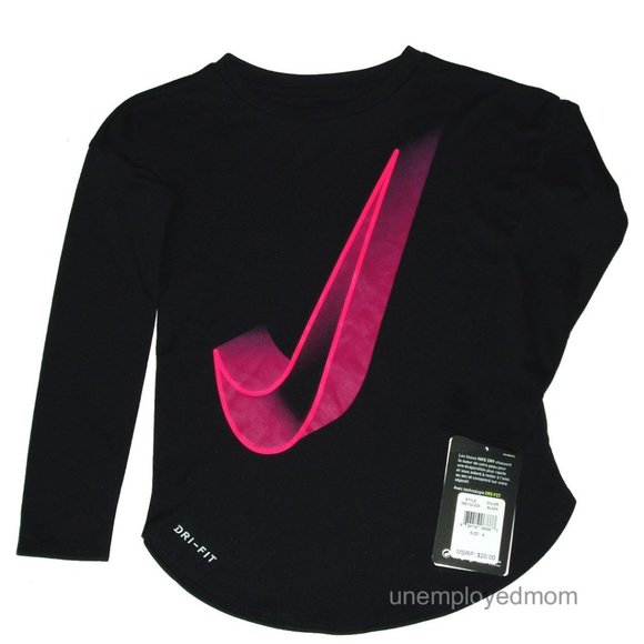 Nike Under Armour Tee Big Swoosh 3D Logo Top Shirt Lot Athletics Girls BTS - Picture 2 of 8